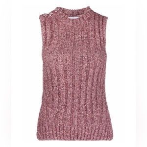 NWT Ganni Glitter Knit Vest size M